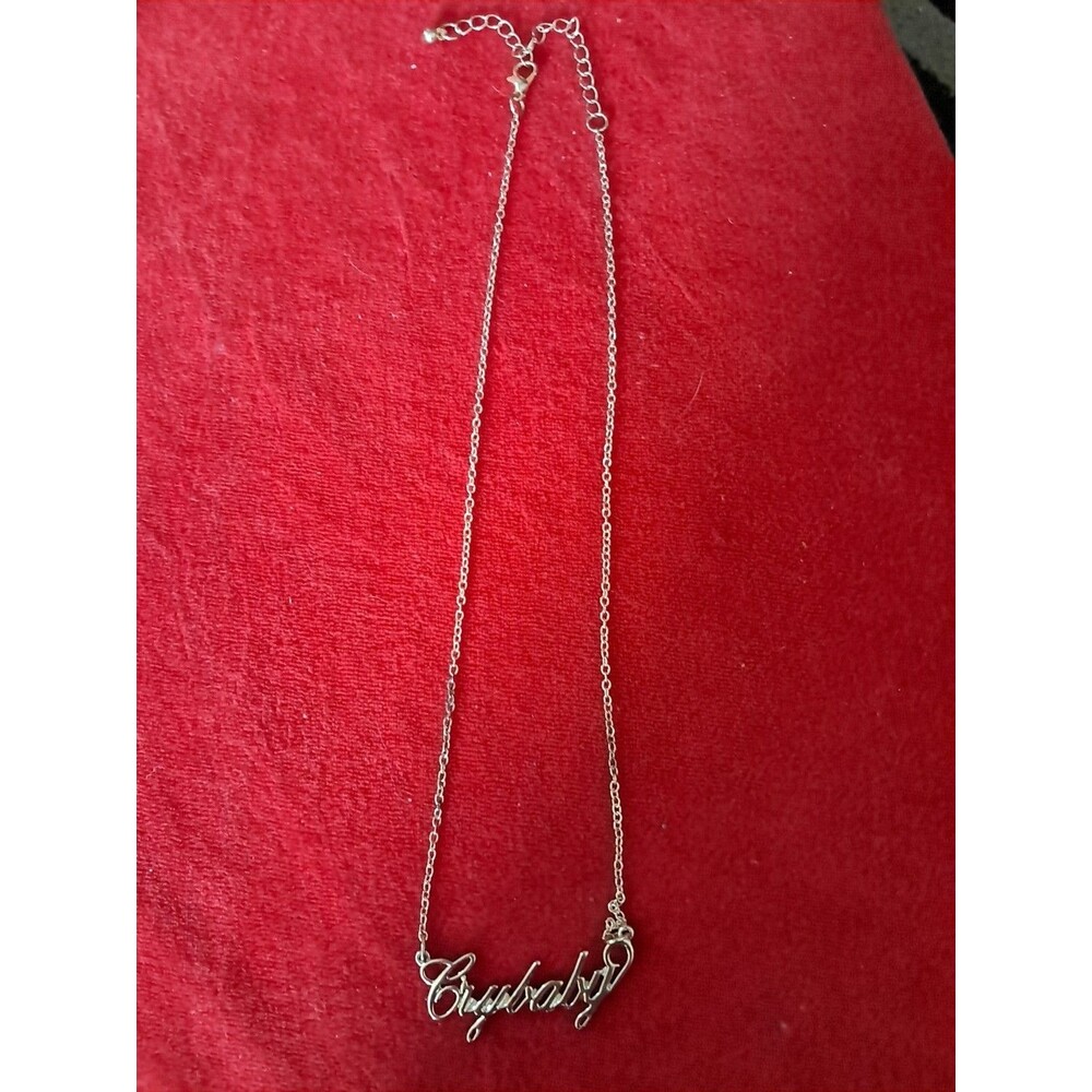 Cute Fun "CRYBABY" Goldtone Necklace